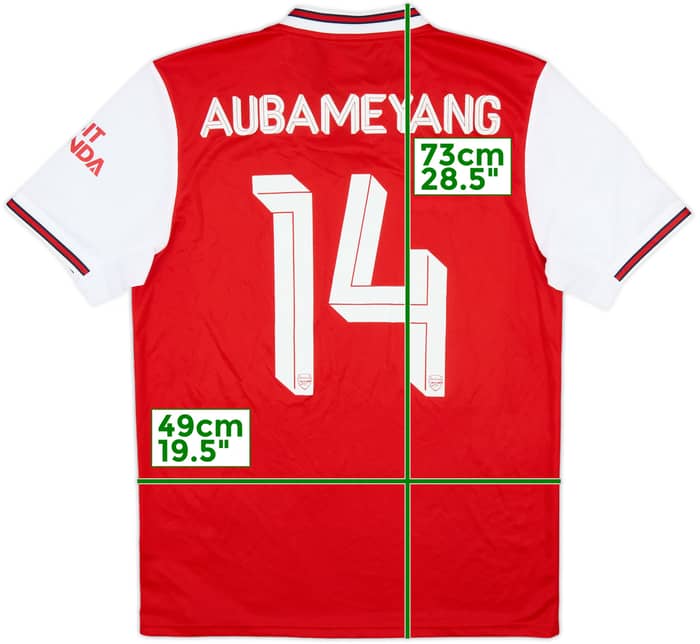 2019-20 Arsenal Home Shirt Aubameyang #14 (M)