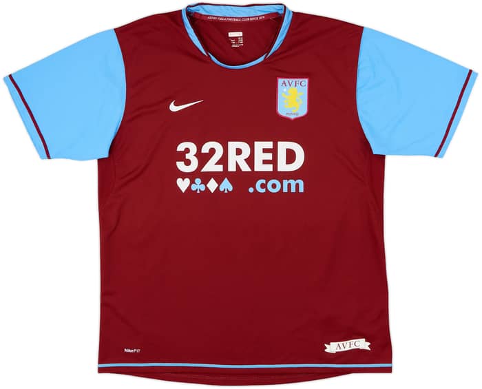 2007-08 Aston Villa Home Shirt Young #7 - 7/10 - (L)