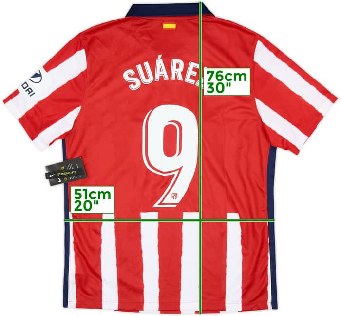 2020-21 Atletico Madrid Home Shirt Suarez #9 (L)