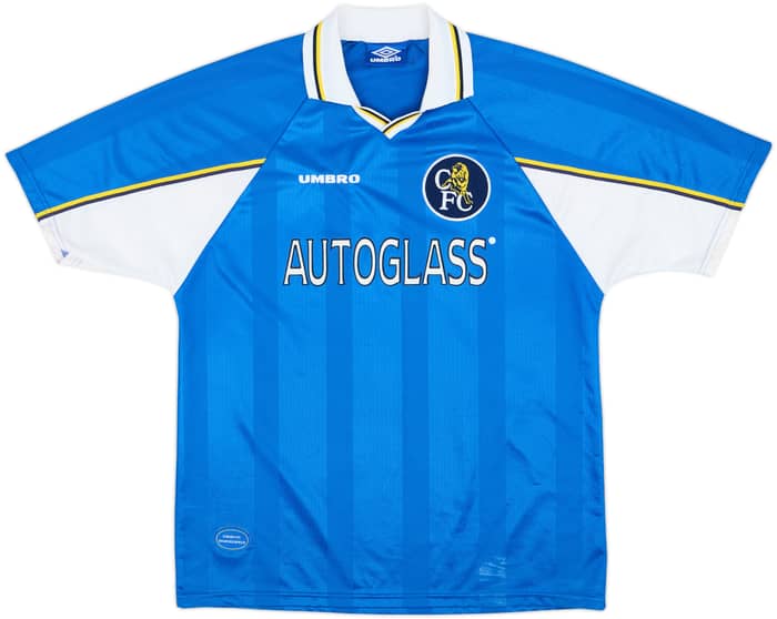 1997-99 Chelsea Home Shirt Zola #25 - 8/10 - (XL)