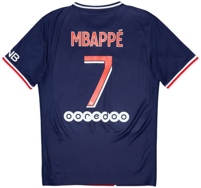 2020-21 Paris Saint-Germain Home Shirt Mbappe #7 - 8/10 - (S)