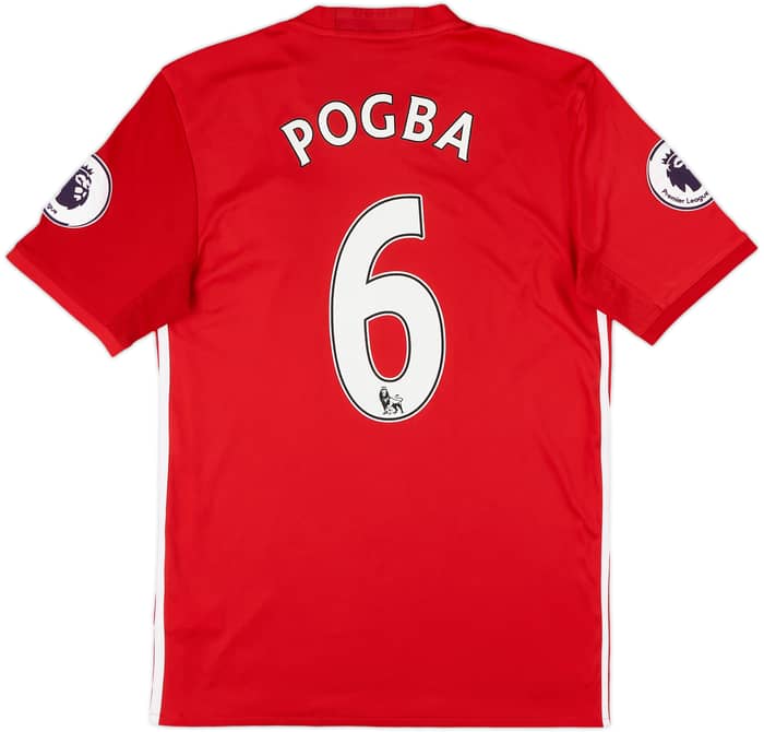 2016-17 Manchester United Home Shirt Pogba #6 - 8/10 - (S)