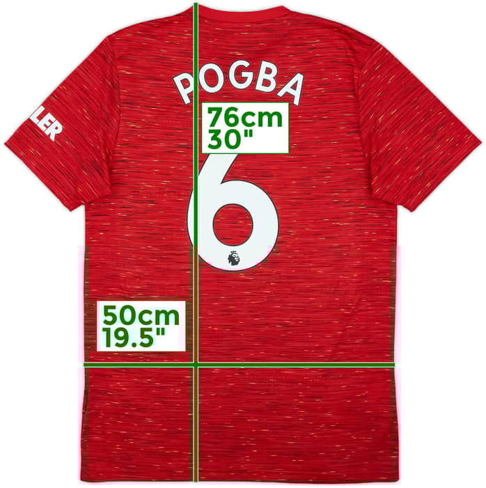 2020-21 Manchester United Home Shirt Pogba #6 - 9/10 - (M)