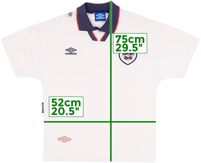 1993-95 England Home Shirt - 5/10 - (M)