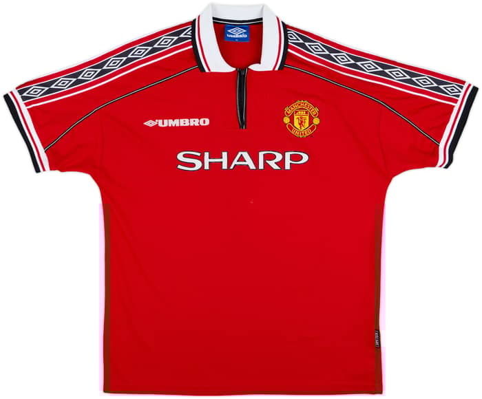 1998-00 Manchester United Home Shirt Beckham #7 - 8/10 - (XL)