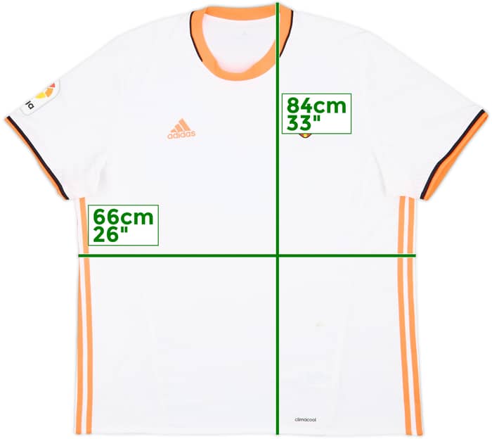 2016-17 Valencia Home Shirt - 5/10 - (XXL)