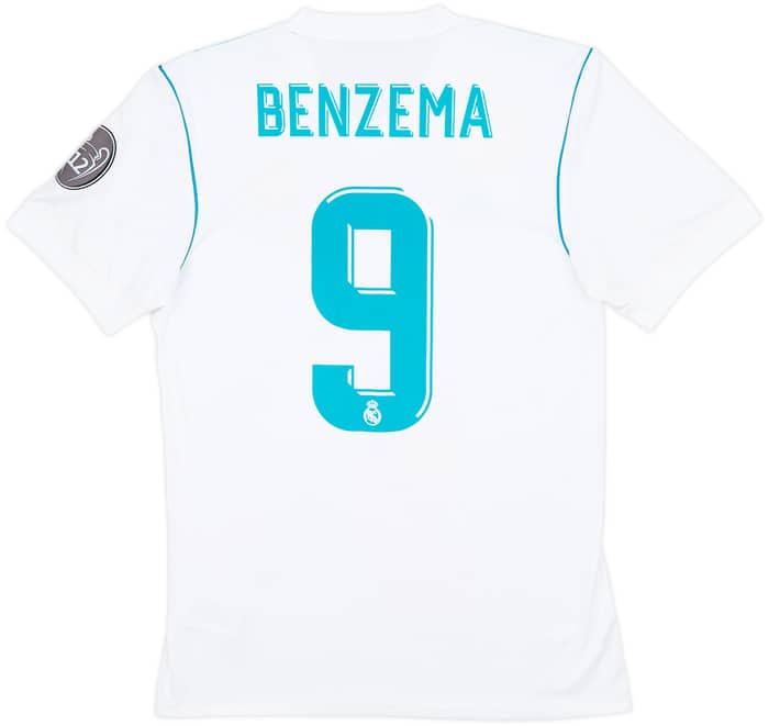 2017-18 Real Madrid Home Shirt Benzema #9 - 10/10 - (S)