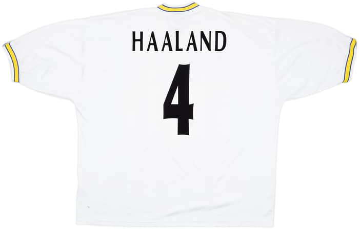 1996-98 Leeds United Home Shirt Haaland #4 - 6/10 - (XXL)
