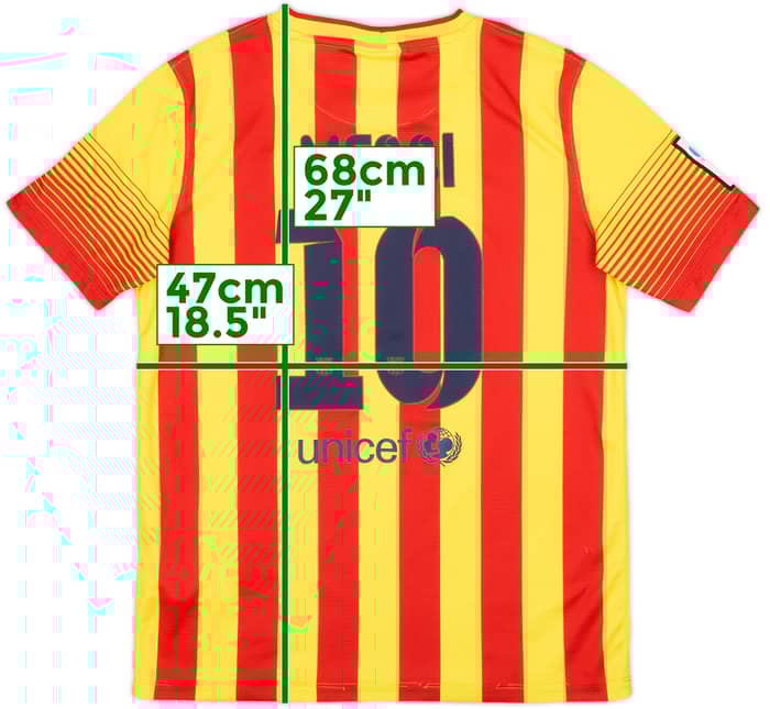 2013-15 Barcelona Away Shirt Messi #10 - 5/10 - (XL.Boys)