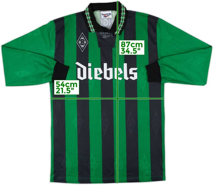 1995-96 Borussia Monchengladbach Away L/S Shirt - 6/10 - (M)