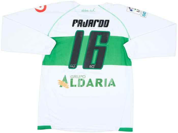 2007-08 Elche Match Issue Home L/S Shirt Fajardo #16