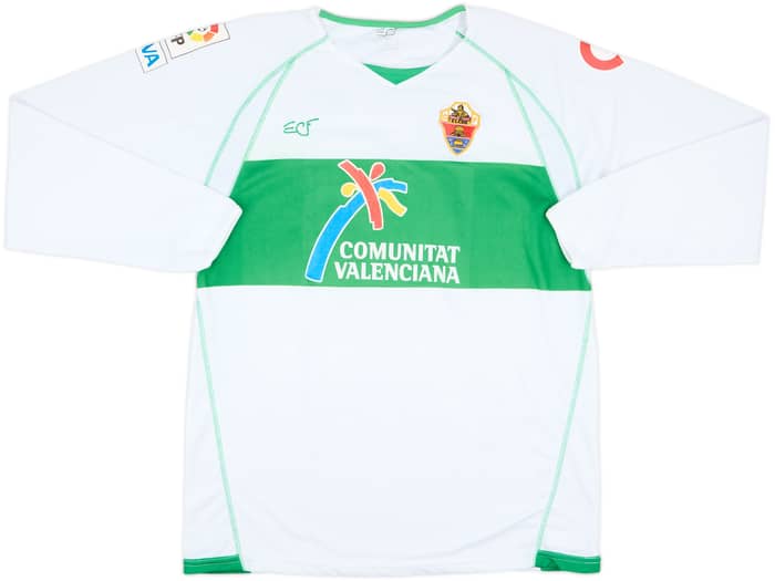 2007-08 Elche Match Issue Home L/S Shirt Fajardo #16