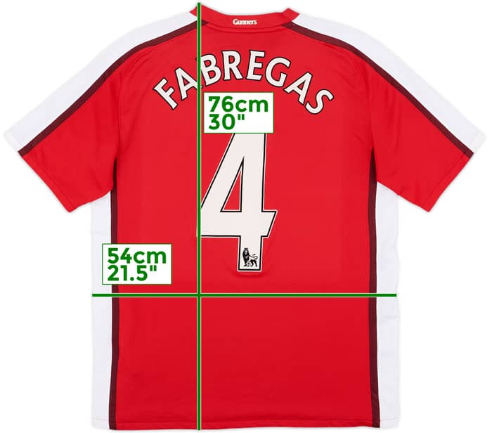 2008-10 Arsenal Home Shirt Fabregas #4 - 8/10 - (M)