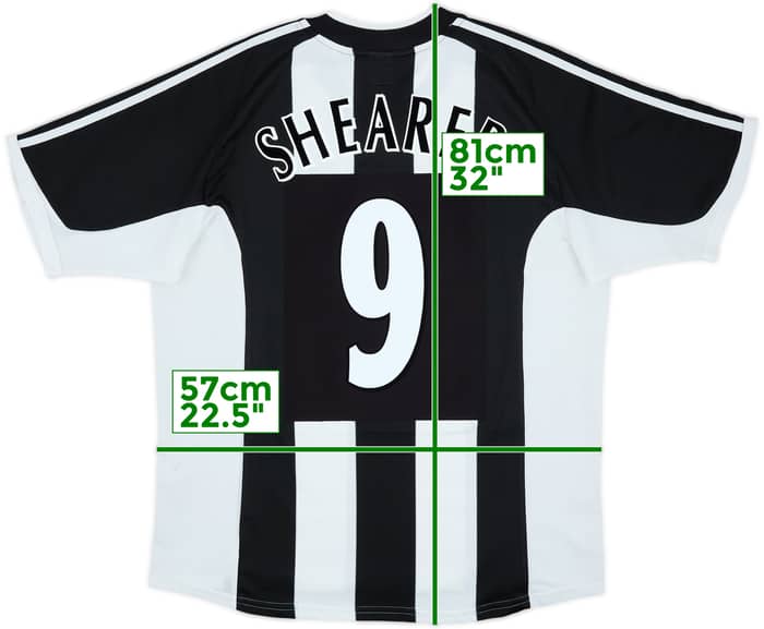 2001-03 Newcastle Home Shirt Shearer #9 - 8/10 - (XL)
