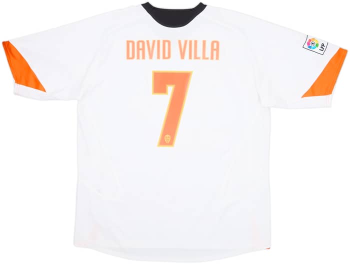 2005-06 Valencia Home Shirt David Villa #7 - 8/10 - (XXL)