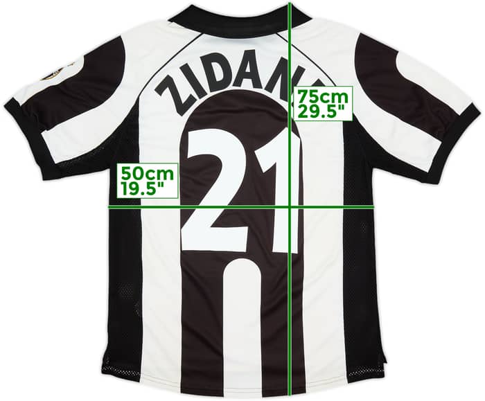 1997-98 Juventus Centenary Home Shirt Zidane #21 - 8/10 - (M)