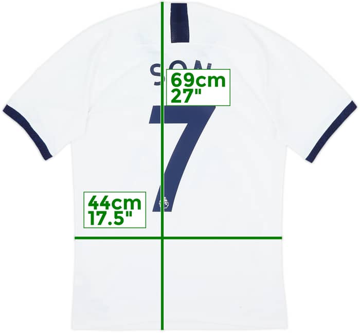 2019-20 Tottenham Authentic Home Shirt Son #7 - 8/10 - (S)
