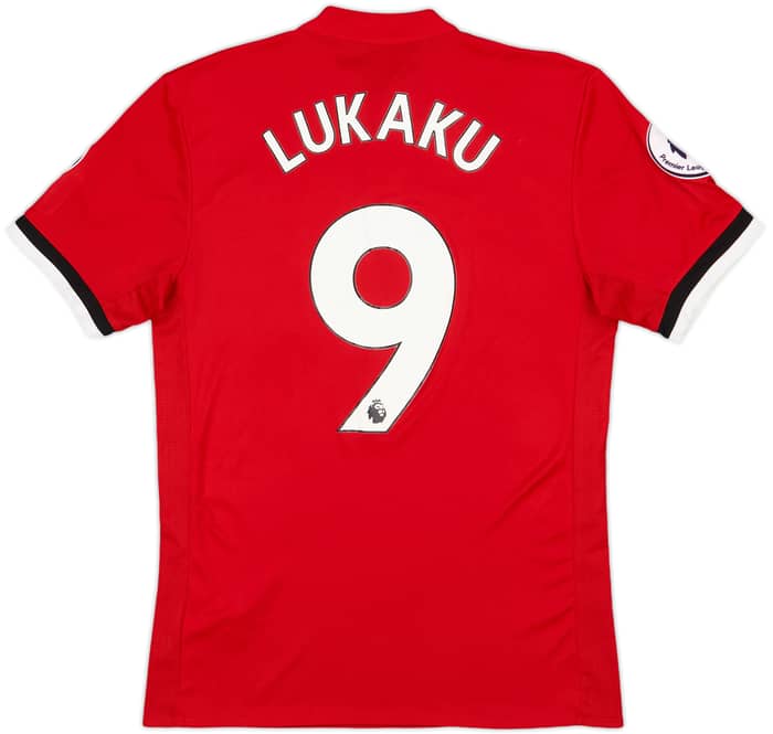 2017-18 Manchester United Home Shirt Lukaku #9 - 9/10 - (S)