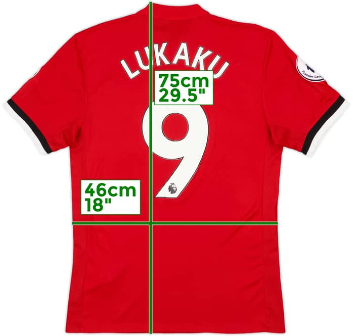 2017-18 Manchester United Home Shirt Lukaku #9 - 9/10 - (S)