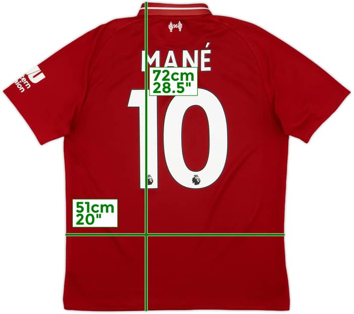 2018-19 Liverpool Home Shirt Mane #10 - 6/10 - (M)