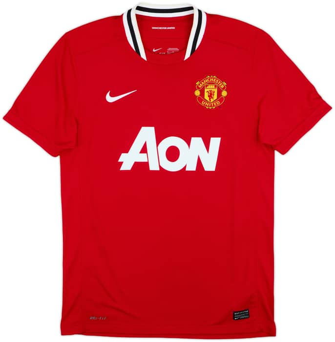2011-12 Manchester United Home Shirt J.S.Park #13 - 7/10 - (M)