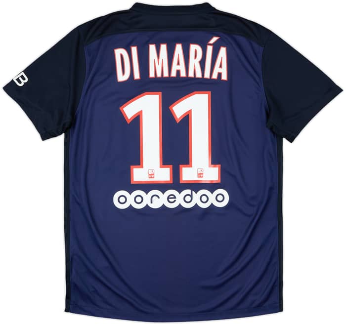 2015-16 Paris Saint-Germain Home Shirt Di Maria #11 - 8/10 - (M)