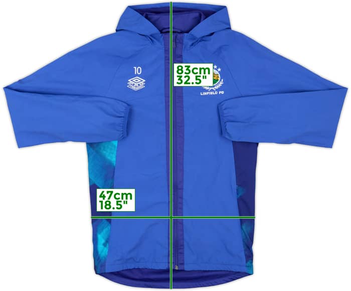 2022-23 Linfield FC Player Issue Umbro Hooded Track Jacket #10 - 9/10 - (S)