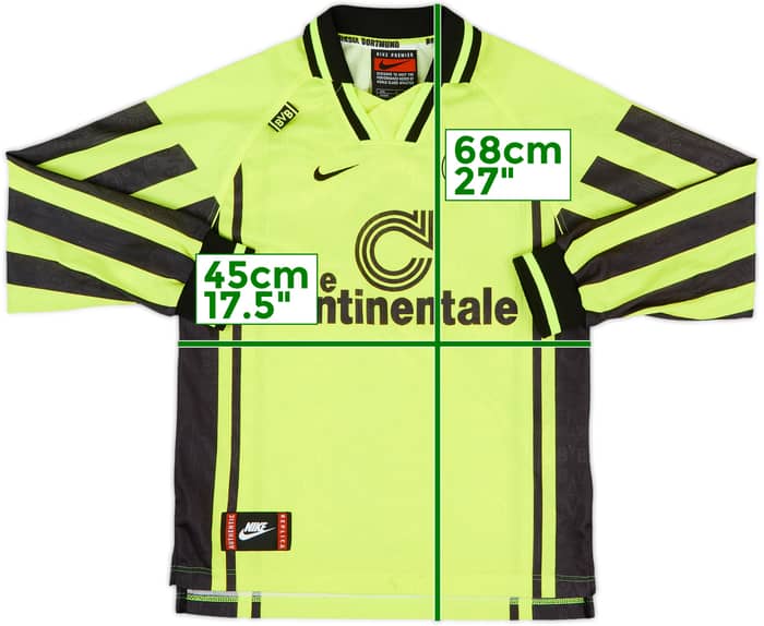 1996-97 Borussia Dortmund Home L/S Shirt - 5/10 - (L.Boys)
