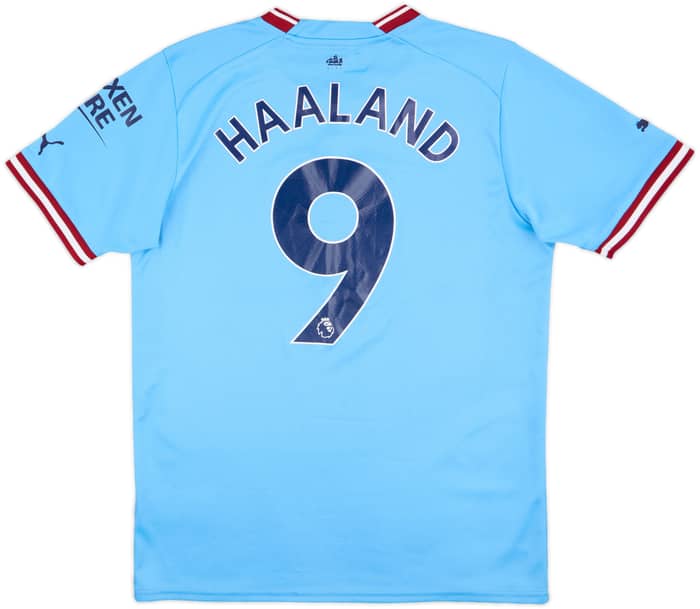 2022-23 Manchester City Home Shirt Haaland #9 - 7/10 - (M)