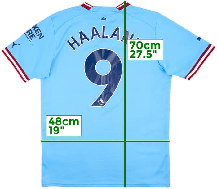2022-23 Manchester City Home Shirt Haaland #9 - 7/10 - (M)