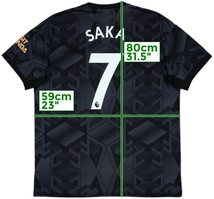 2022-23 Arsenal Away Shirt Saka #7 - 10/10 - (XL)