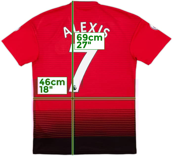 2018-19 Manchester United Home Shirt Alexis #7 - 6/10 - (S)