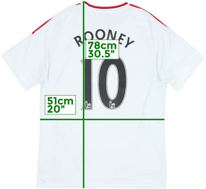 2015-16 Manchester United Away Shirt Rooney #10 - 5/10 - (L)