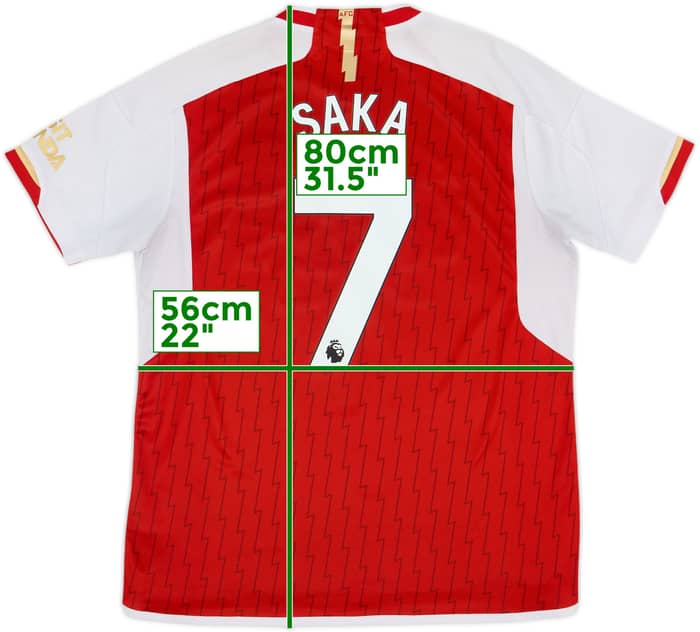 2023-24 Arsenal Home Shirt Saka #7 - 6/10 - (XL)