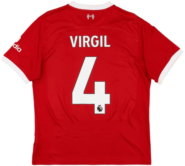 2023-24 Liverpool Home Shirt Virgil #4 - 5/10 - (M)