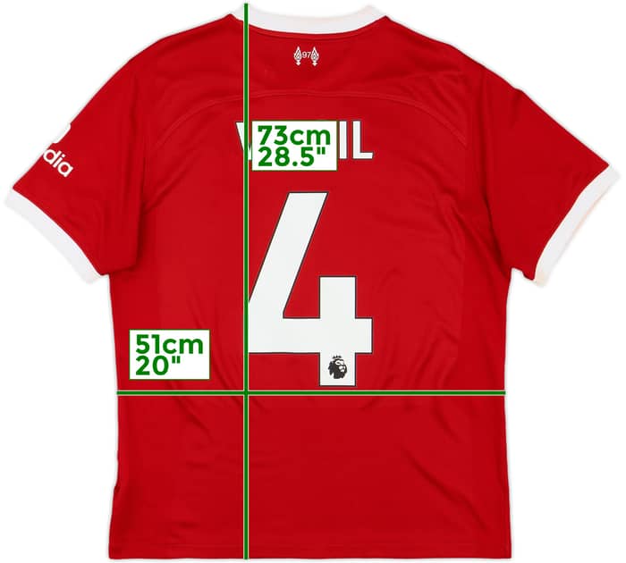 2023-24 Liverpool Home Shirt Virgil #4 - 5/10 - (M)