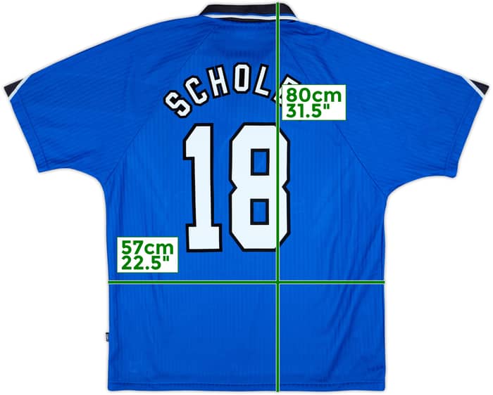 1996-98 Manchester United Third Shirt Scholes #18 - 8/10 - (XL)