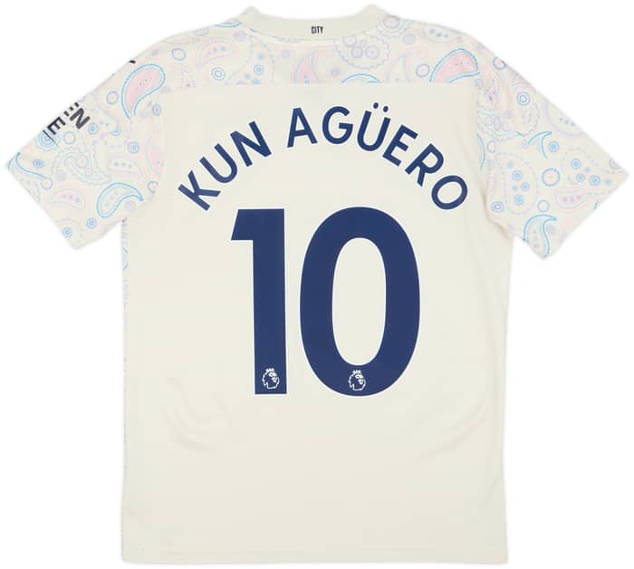 2020-21 Manchester City Third Shirt Kun Aguero #10 - 6/10 - (S)
