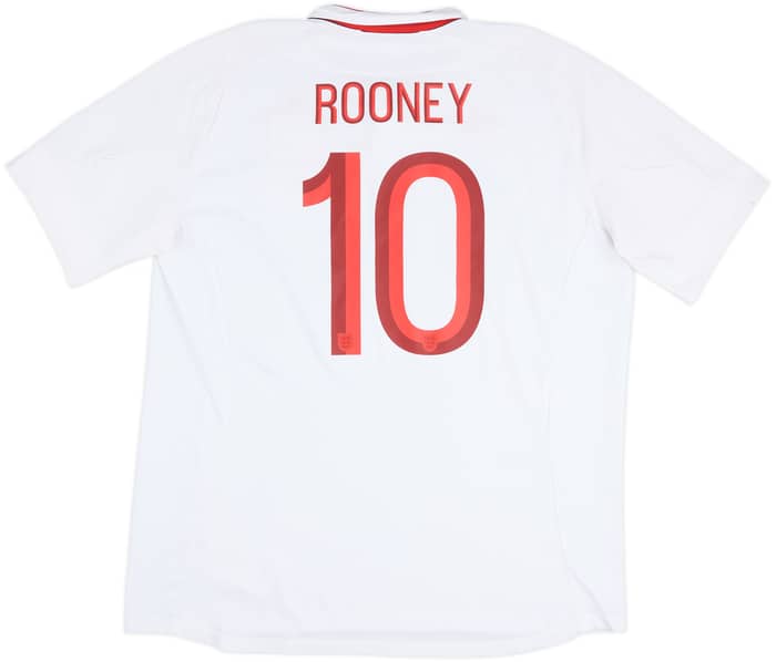 2012-13 England 'v Ukraine' Home Shirt Rooney #10 - 9/10 - (XL)