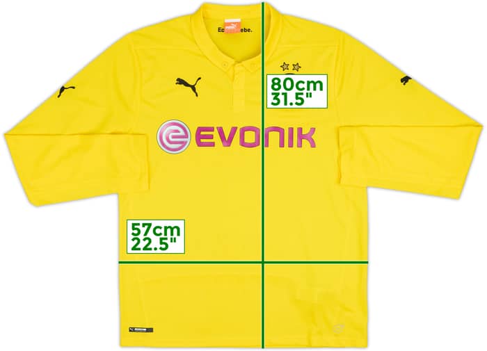 2014-15 Dortmund CL Home L/S Shirt - 9/10 - (L)