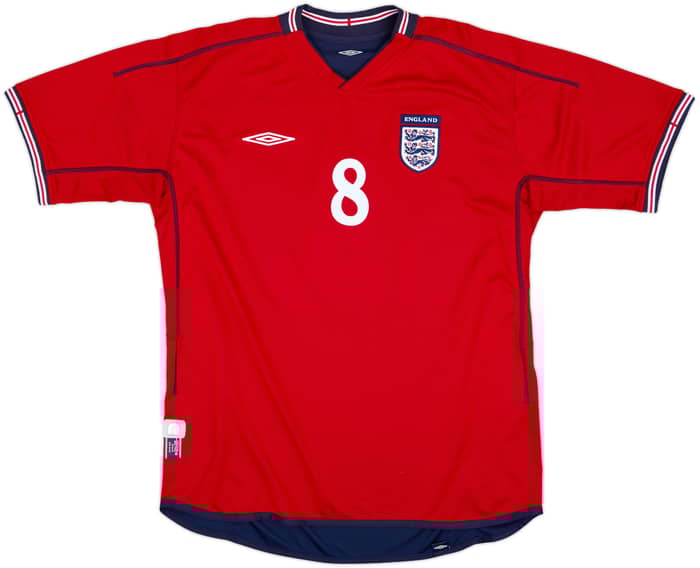 2002-04 England Away Shirt Scholes #8 - 9/10 - (XL)