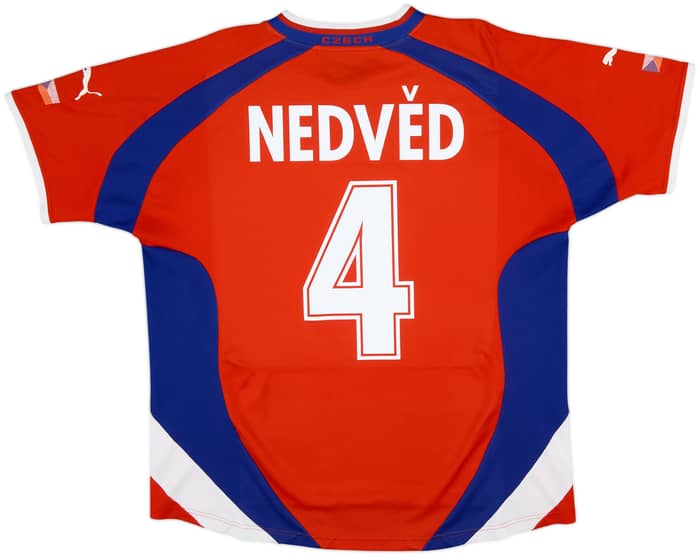2000-02 Czech Republic Basic Home Shirt Nedved #4 - 6/10 - (L)