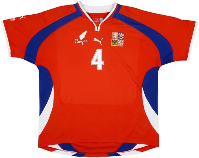 2000-02 Czech Republic Basic Home Shirt Nedved #4 - 6/10 - (L)