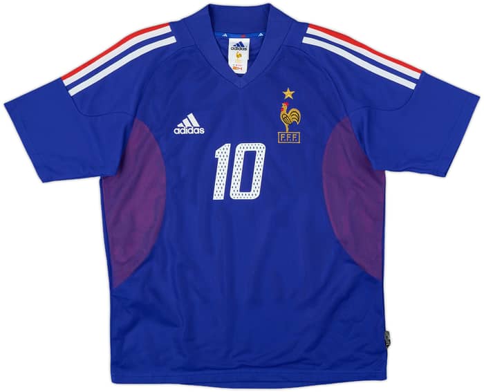 2002-04 France Home Shirt Zidane #10 - 9/10 - (XL.Boys)