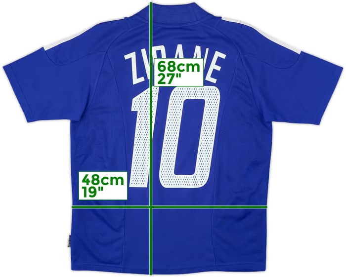 2002-04 France Home Shirt Zidane #10 - 9/10 - (XL.Boys)