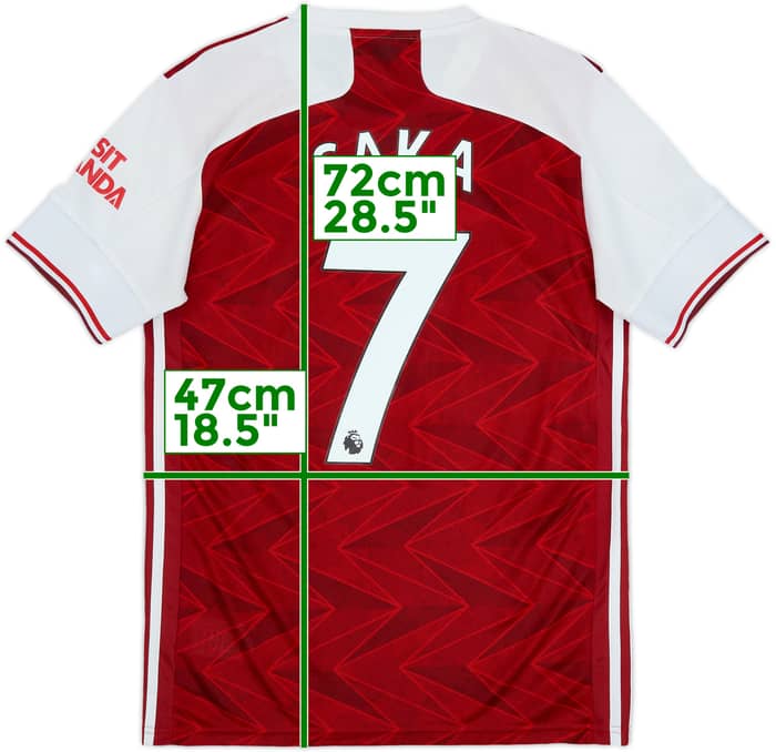 2020-21 Arsenal Home Shirt Saka #7 - 5/10 - (S)