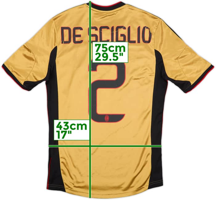 2013-14 AC Milan Third Shirt De Sciglio #2 - 6/10 - (S)