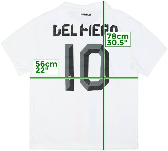 2010-12 Juventus Away Shirt Del Piero #10 - 4/10 - (XL)