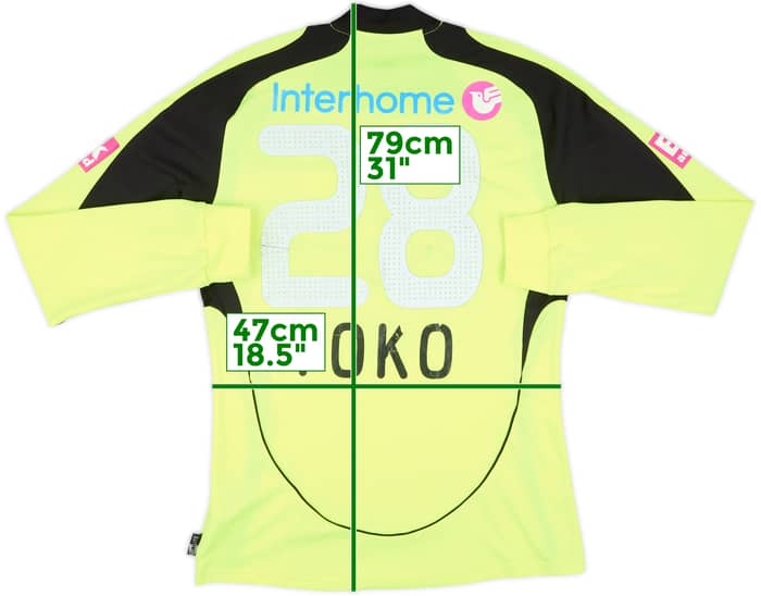 2008-10 Grasshoppers Match Issue Away L/S Shirt Toko #28