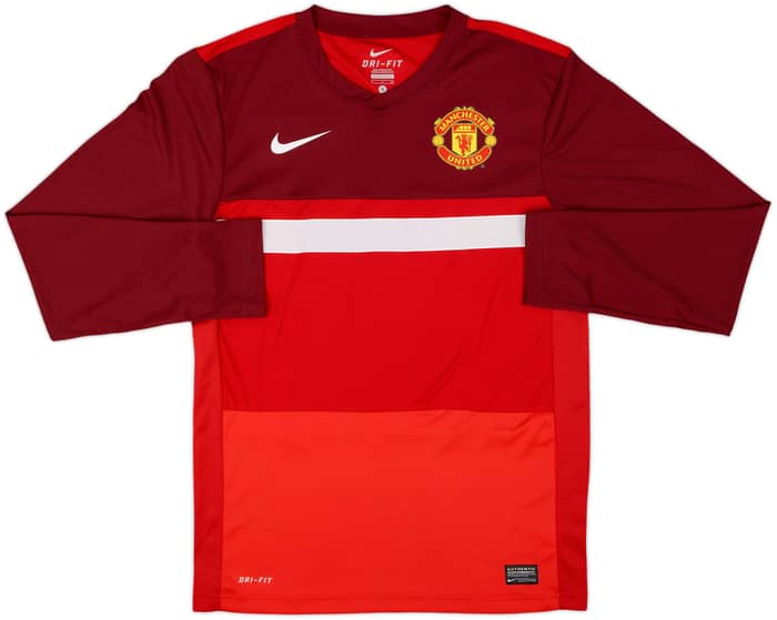 2011-12 Manchester United Nike Training L/S Shirt - 9/10 - (S)